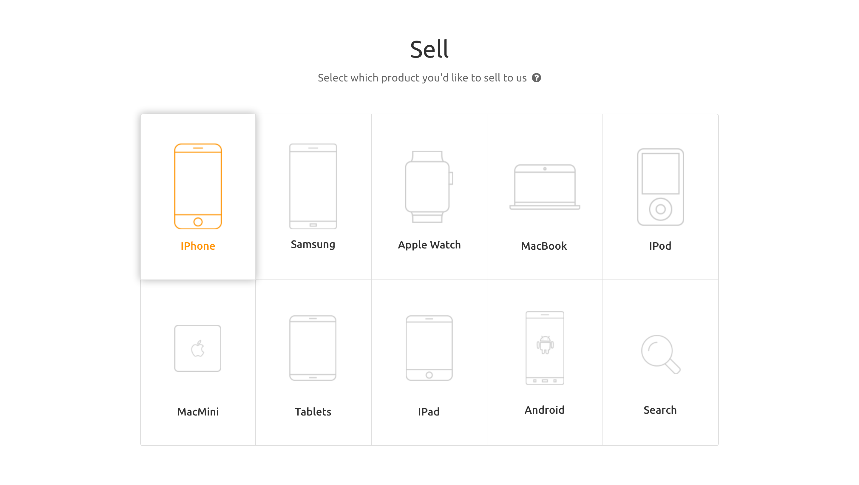 Finding your device to sell